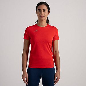 Tee Damskie Altra Core Krótkie Sleeve Czerwone | Polska-86972